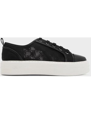 Charles & Keith Mesh Flatform Trainers - Black