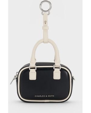 Charles & Keith Sianna Two-tone Bag Charm - White
