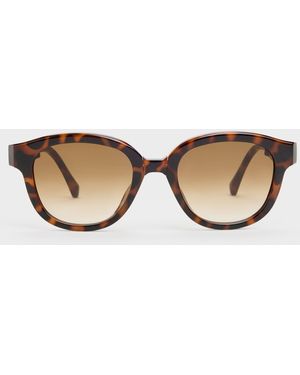 Charles & Keith Brea Round Sunglasses - Natural