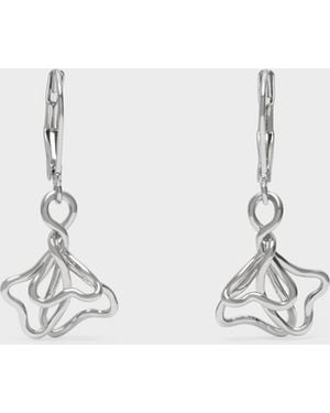 Charles & Keith Fernley Flower Drop Earrings - White
