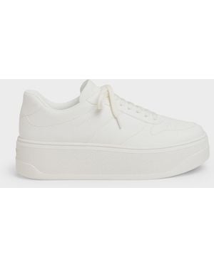 Charles & Keith Platform Sneakers - White