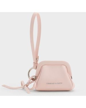 Charles & Keith Bow Micro Bag Charm - Pink