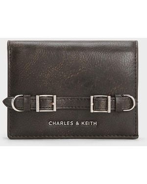 Charles & Keith Sloane Chain-Handle Wallet - Grey