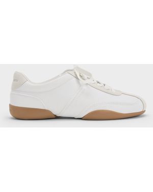 Charles & Keith Louise Two-Tone Sneakers - White