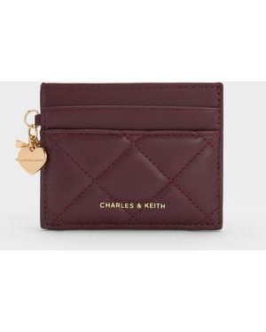 Charles & Keith Arrietty Quilted Card Holder - Purple