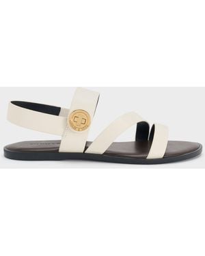 Charles & Keith Yara Strappy Sandals - White