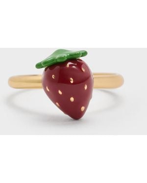 Charles & Keith Francie Strawberry Ring - Pink