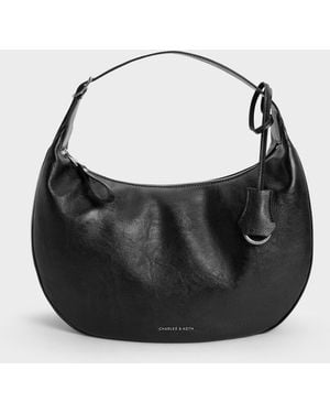 Charles & Keith Large Vega Hobo Bag - Black