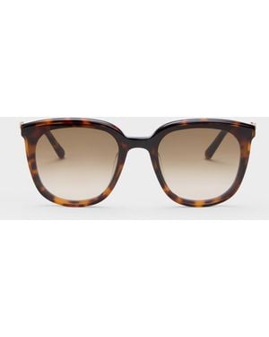 Charles & Keith Paige Bow Square Sunglasses - Multicolour