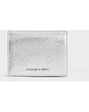 Charles & Keith Cassia Metallic Card Holder - White