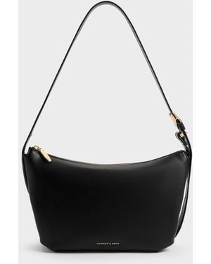 Charles & Keith Zephyr Hobo Bag - Black