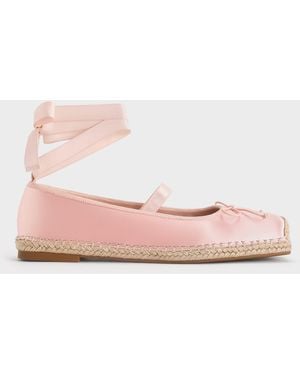 Charles & Keith Bernadine Espadrille Flats - Pink