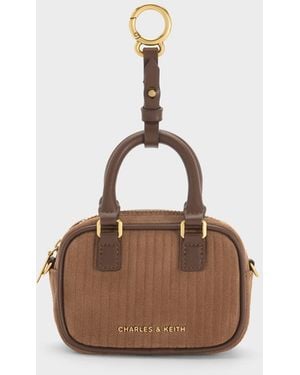 Charles & Keith Sianna Corduroy Bag Charm - Multicolor