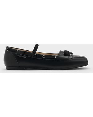 Charles & Keith Bow Boat-Shoe Flats - White