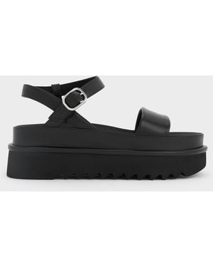 Charles & Keith Flatform Sandals - Black