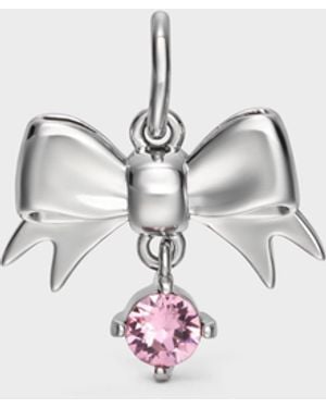 Charles & Keith Paige Crystal Bow Charm - Pink