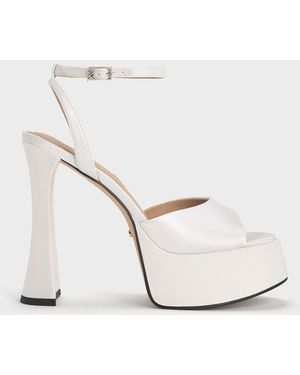 Charles & Keith Michelle Platform Sandals - White
