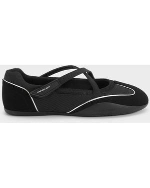Charles & Keith Mika Crossover Mary Jane Trainers - Black