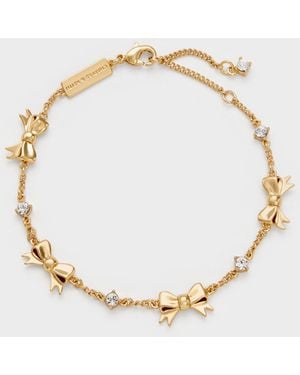 Charles & Keith Paige Bow Crystal Bracelet - Metallic