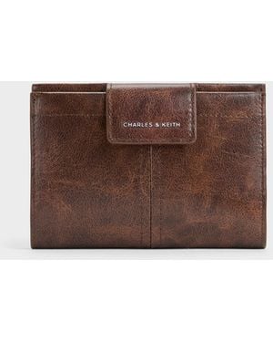 Charles & Keith Noane Passport Holder - Brown
