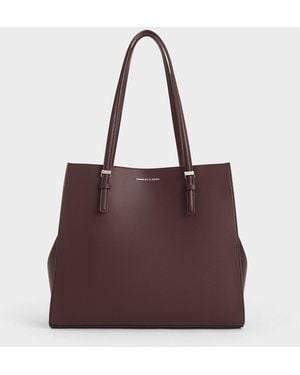 Charles & Keith Sansa Tote Bag - Purple