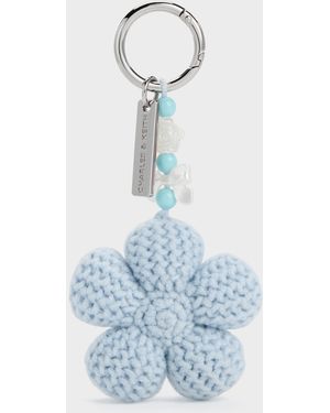 Charles & Keith Crochet-Flower Beaded Charm - Blue