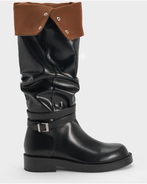 Charles & Keith Eilis Thigh-High Boots - Black