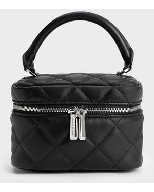 Charles & Keith Quilted Vanity Pouch - Black