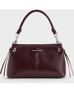Charles & Keith Noane Top Handle Bag - Purple