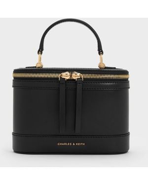 Charles & Keith Enola Top Handle Vanity Bag - Black