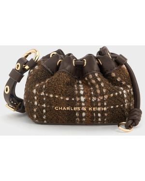 Charles & Keith Lillith Checkered Micro Pouch - Multicolor