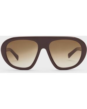 Charles & Keith Ramone Aviator Sunglasses - Natural