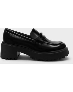 Charles & Keith Evan Platform Loafers - Black