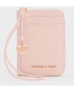 Charles & Keith Apfra Quilted Wristlet - Pink