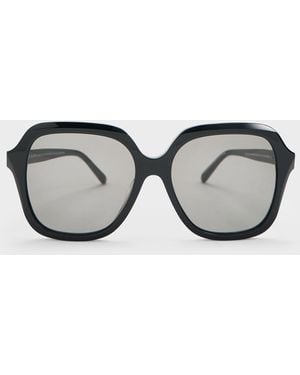 Charles & Keith Izara Butterfly Sunglasses - Gray