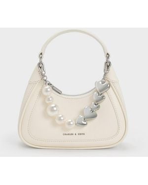 Charles & Keith Gift Set: Mini Hobo Bag - Natural