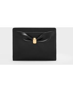 Charles & Keith Halsey Ruched Card Holder - Black