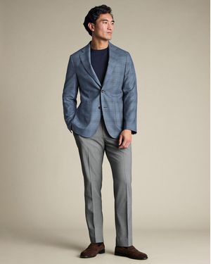 Charles Tyrwhitt Veste De Luxe Italienne À Carreaux - Bleu