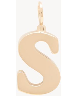 Chloé Charm Alfabeto Letra S De Latón - Blanco