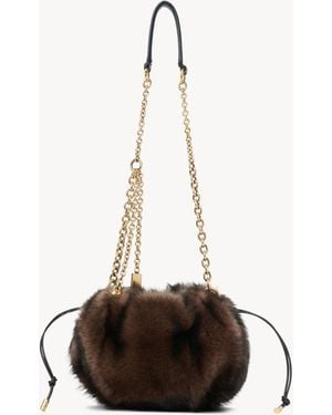 Chloé Plissé Shoulder Bag With Chain - Multicolour
