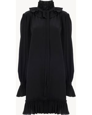 Chloé Long-Sleeve Mini Dress - Black