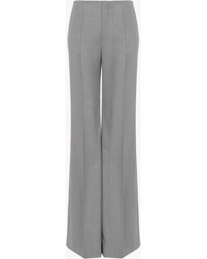 Chloé Ausgestellte Hose Aus Woll-Grain De Poudre - Grau