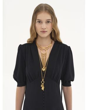 Chloé A-line Dress In Crêpe - Black