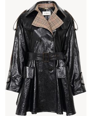 Chloé Double-Breasted Short Riding Coat - Black