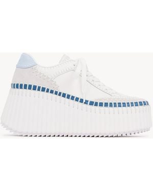 Chloé Nama Wedge Sneaker - White