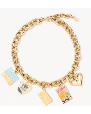 Chloé The Postcards Necklace - Metallic