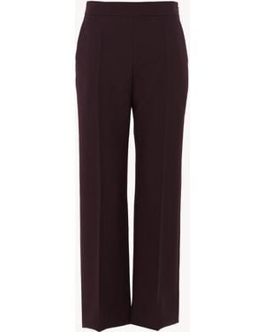 Chloé Straight Cropped Trousers - Purple