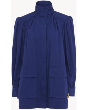 Chloé Cotton Utility Jacket - Blue