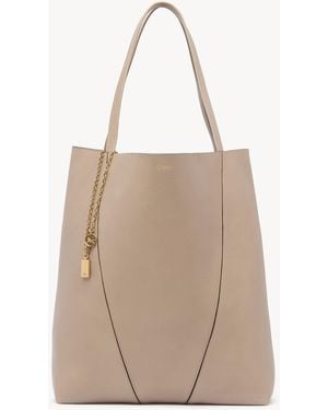 Chloé Large Spin Tote Bag - Natural