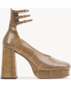 Chloé Loti Platform Pump - Metallic